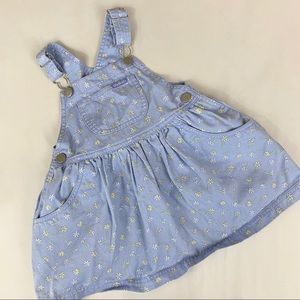 Oshkosh Blue Floral Jumper Dress Size 3T
